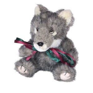 Steven Smith Gray Wolf Stuffed Plush Toy 6"